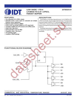 IDT8535-01PGGI datasheet  